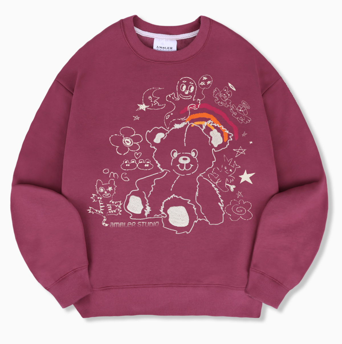 韓國 Ambler Rainbow Bear Sleeve T-shirt【AR125】