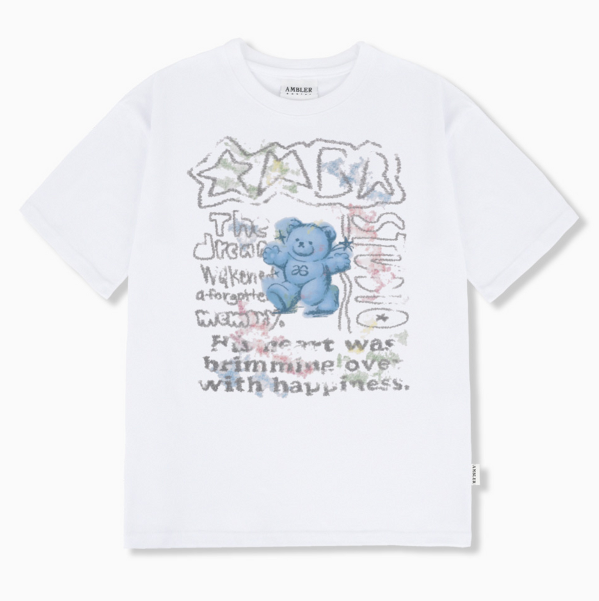 韓國 Ambler Blue Bear In The Dream Oversized Short-Sleeved T-shirt【AR144】