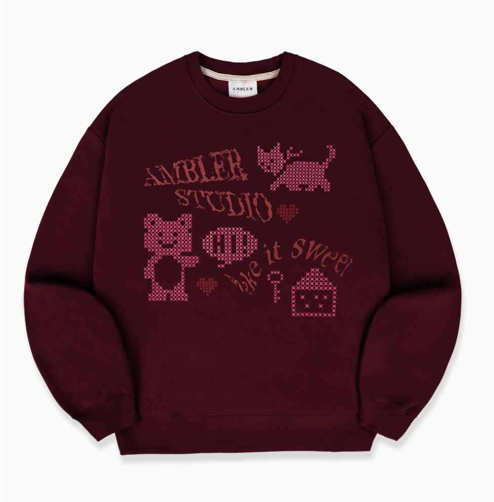 韓國 Ambler Key Embroidered Sweatshirt T-Shirt【AR152】