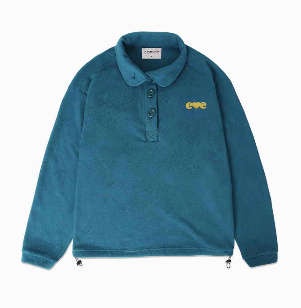 韓國 Ambler Love, Cozy Embroidered Fleece Pullover Top【AR157】