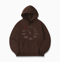韓國 Ambler Bear O'Clock Embroidered Hooded Sweatshirt【AR162】