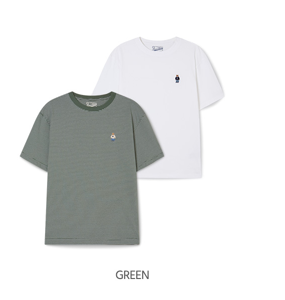 韓國 WhoAU Steve Pin Stripe T-shirt 2PACK【WA259】