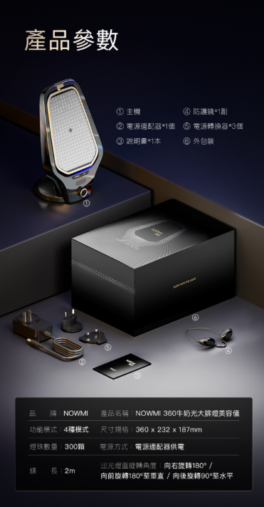 NowMi Lab PIR 360牛奶光大排燈美容儀【SM817】