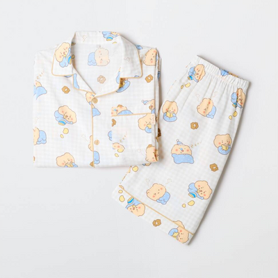 韓國 SPAO Manggeureojin Bear Mangomi Short Sleeve Pajamas【SP376】