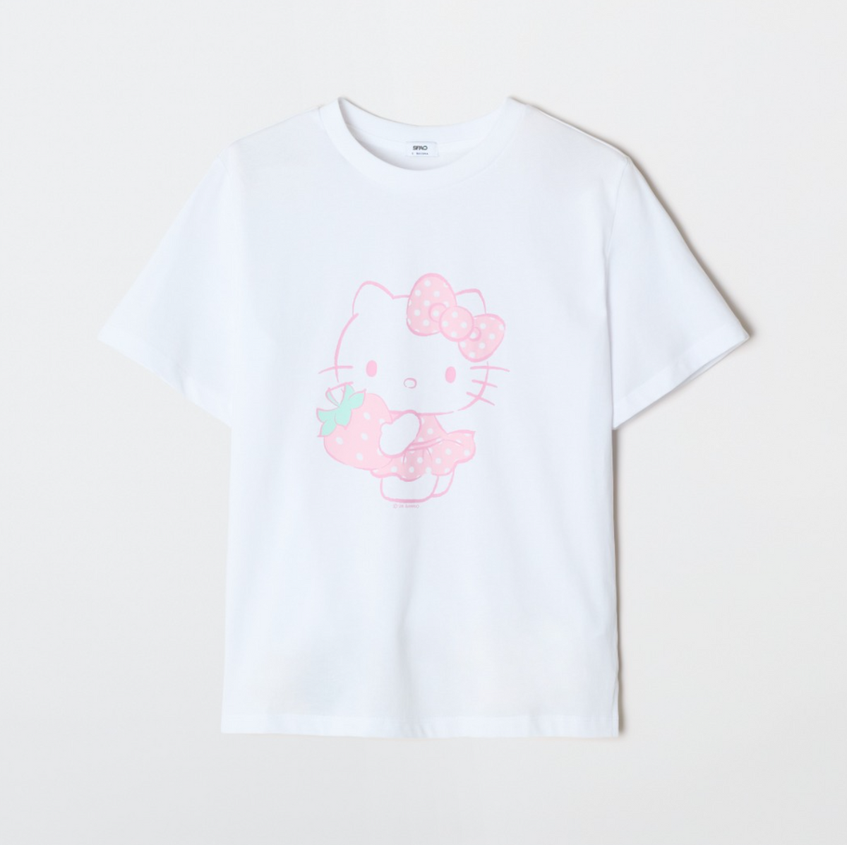 韓國 SPAO Sanrio Characters Semi-cropped Short-Sleeve T-Shirt【SP395】