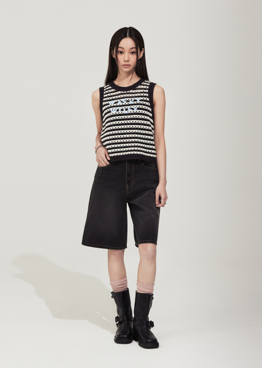 韓國 Wacky Willy Women's Knit Crochet Vest【WW228】