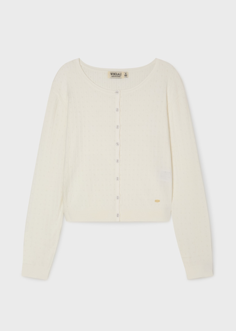 韓國 WhoAU Punching Skashi Cardigan【WA320】
