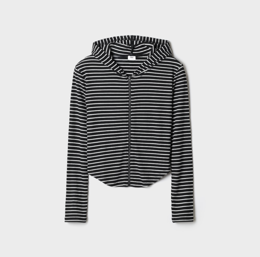 韓國 SPAO Ribbed Zip-up Hoodie【SP405】