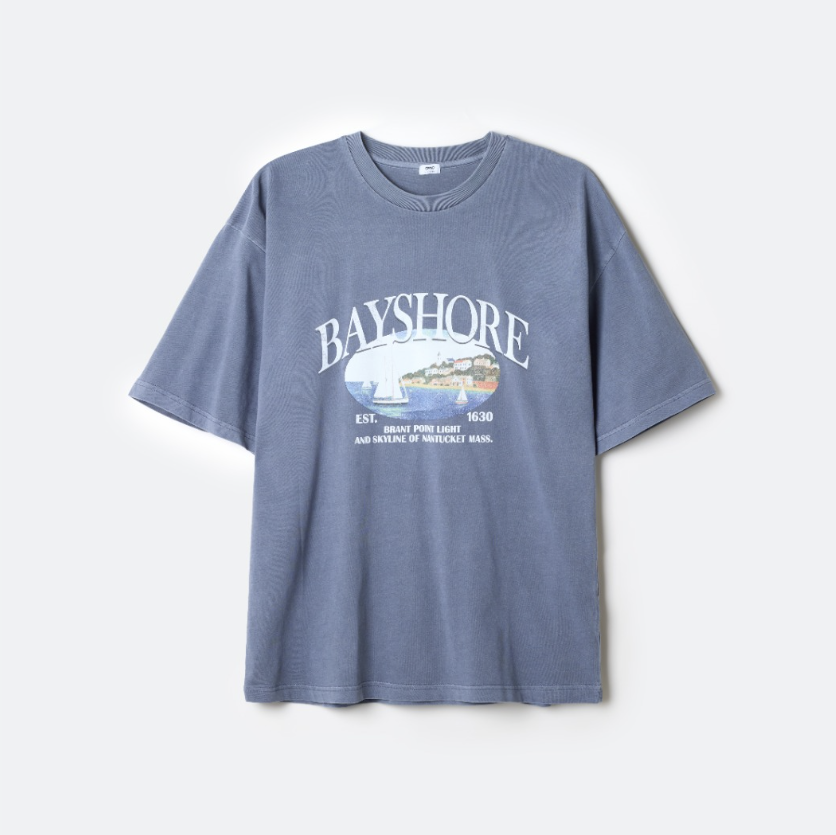 韓國 SPAO BAYSHORE Pigment Short Sleeve T-shirt【SP410】