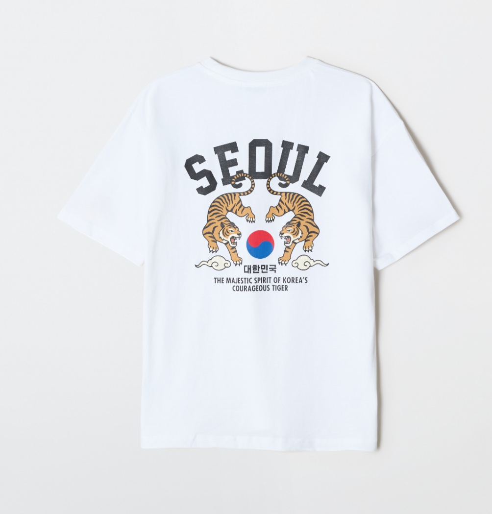 韓國 SPAO Seoul Tiger Short Sleeve T-shirt【SP412】