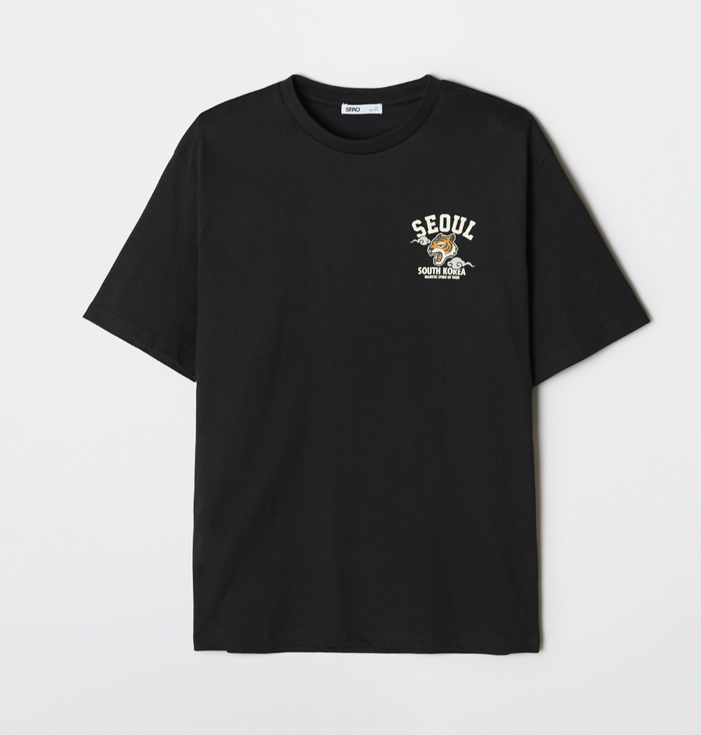 韓國 SPAO Seoul Tiger Short Sleeve T-shirt【SP412】