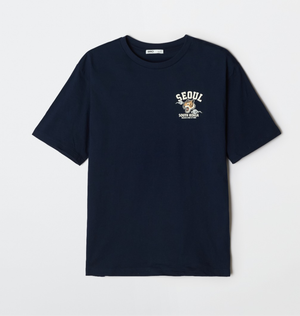 韓國 SPAO Seoul Tiger Short Sleeve T-shirt【SP412】