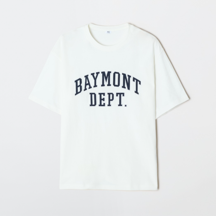韓國 SPAO BAYMONT Applique Short Sleeve T-shirt【SP418】