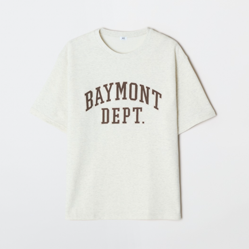 韓國 SPAO BAYMONT Applique Short Sleeve T-shirt【SP418】