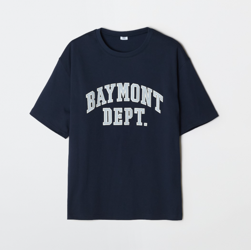 韓國 SPAO BAYMONT Applique Short Sleeve T-shirt【SP418】