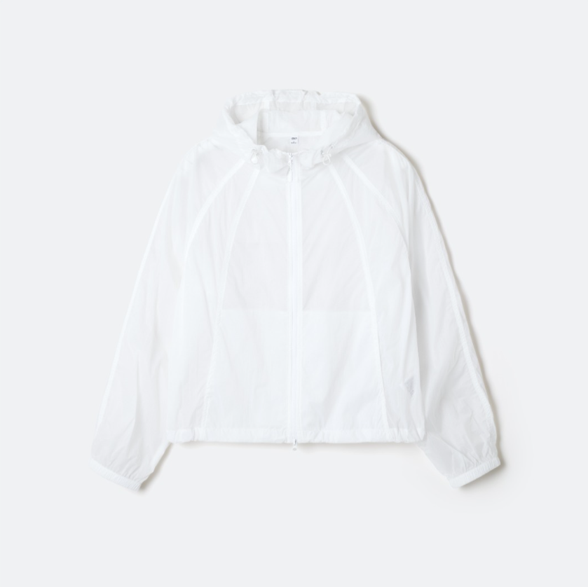 韓國 SPAO Light Sheer Hooded Crop Windbreaker【SP422】