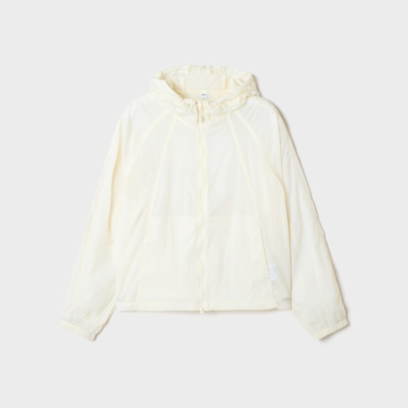 韓國 SPAO Light Sheer Hooded Crop Windbreaker【SP422】