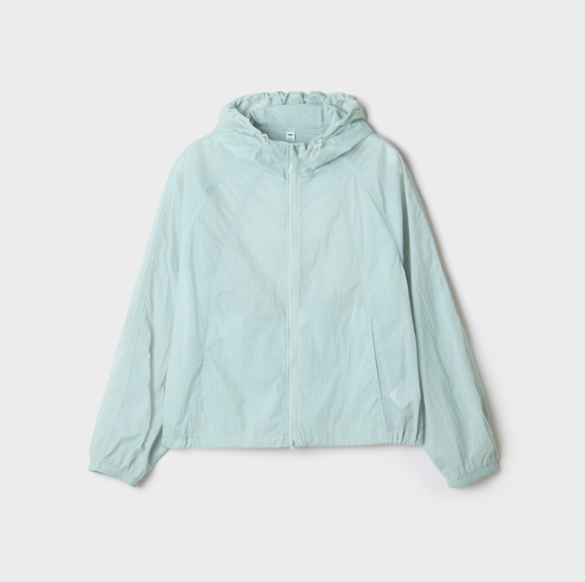 韓國 SPAO Light Sheer Hooded Crop Windbreaker【SP422】