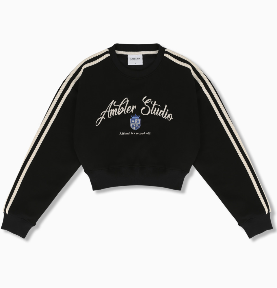 韓國 Ambler Symbol Race Track Crop Sweatshirt【AR062】