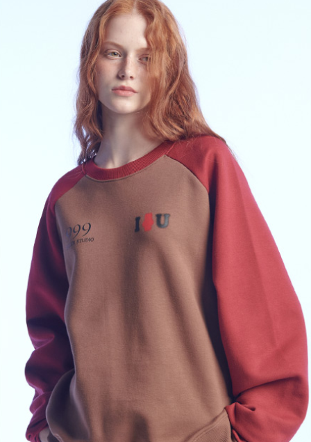 韓國 Ambler I Bear U Overfit Raglan Sweatshirt【AR066】