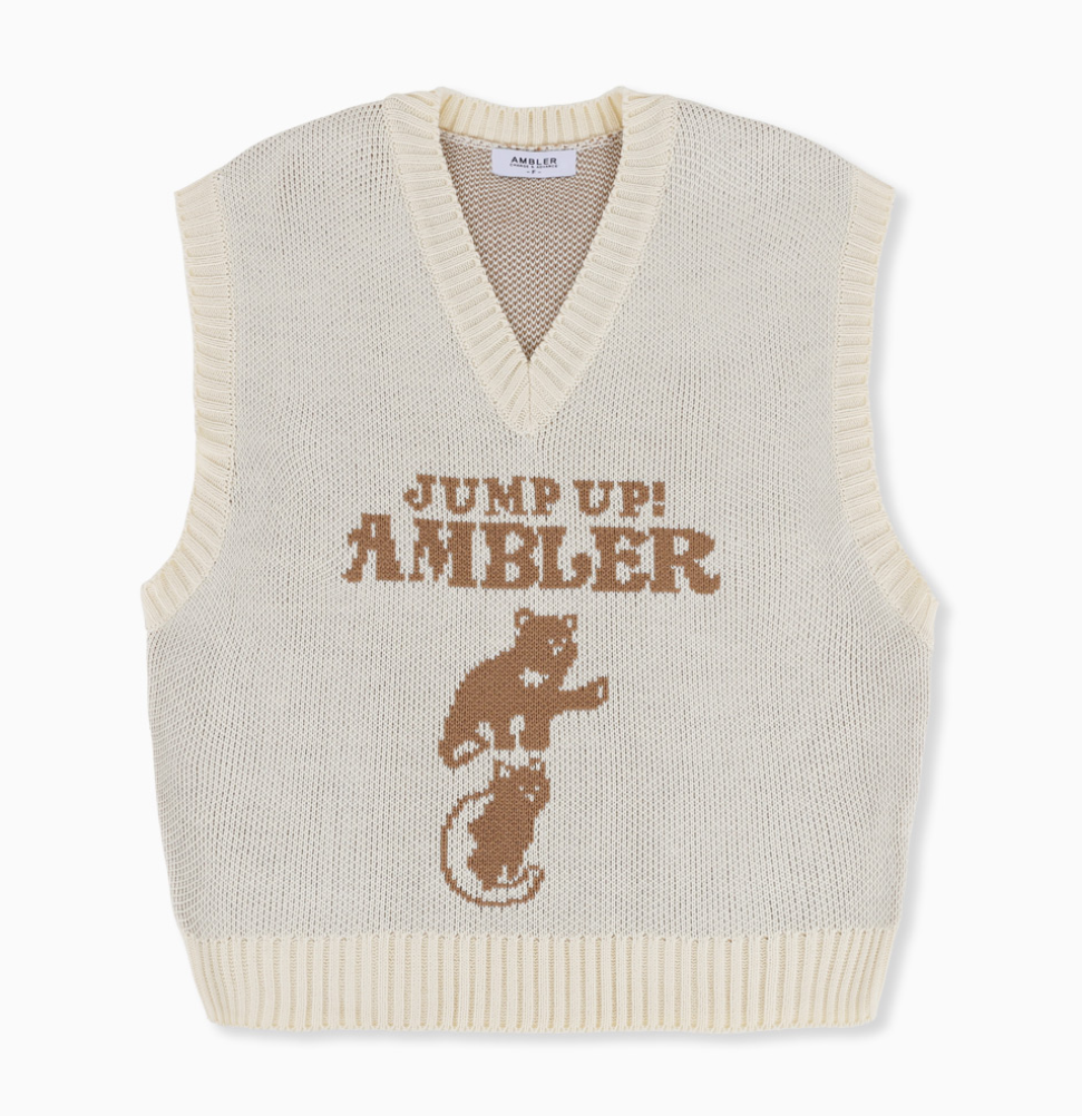 韓國 Ambler Jump up, super star! Sweater Knit Vest【AR075】