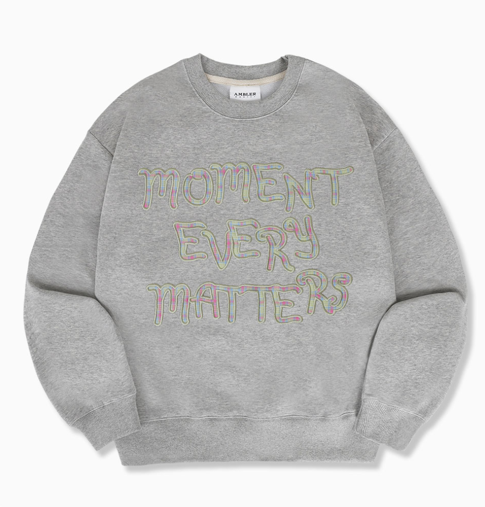 韓國 Ambler Moment Applique Embroidery Sweatshirt【AR166】