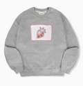 韓國 Ambler Strawberry Button Applique Embroidery Sweatshirt【AR169】