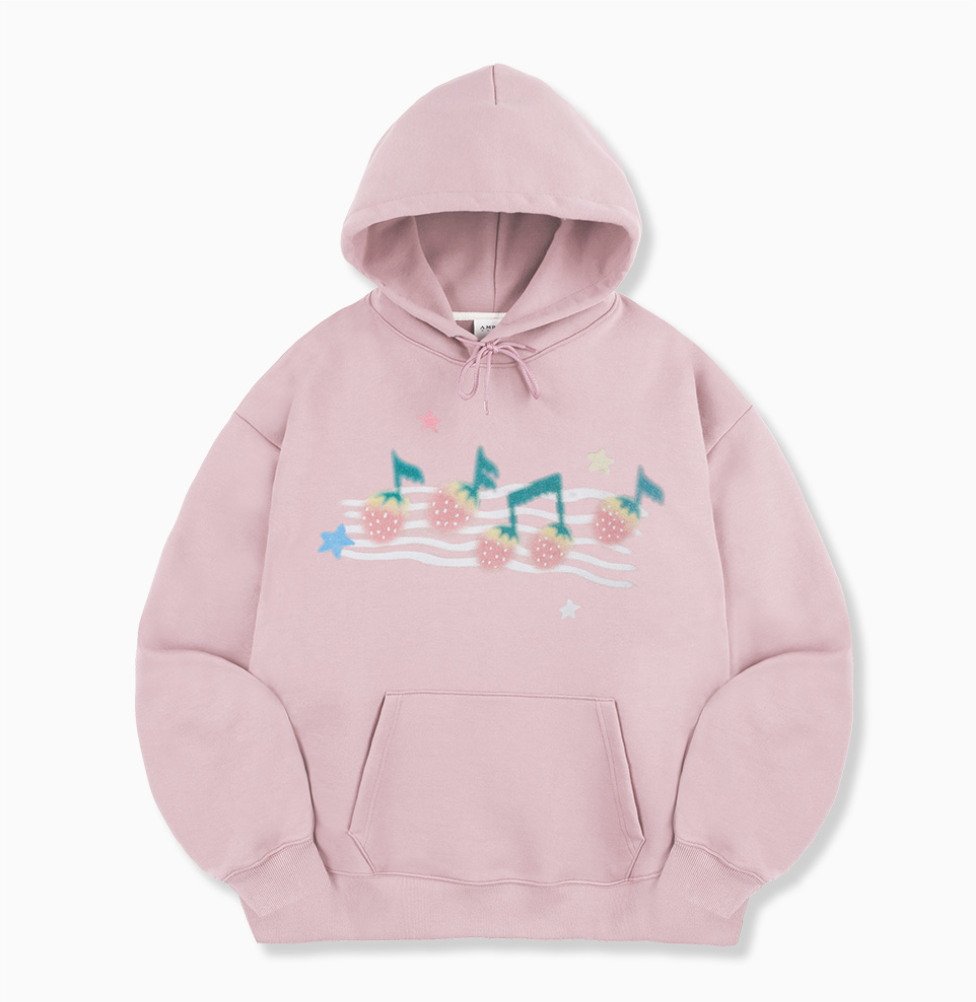 韓國 Ambler Music Note Graphic Hoodie【AR171】