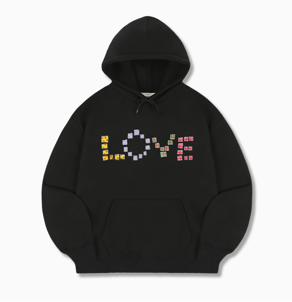 韓國 Ambler Crayon Love Graphic Hoodie【AR172】