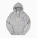 韓國 Ambler Check Flower Embroidered Zip-Up Hooded Jacket【AR173】