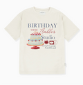 韓國 Ambler Happy birthday graphic short sleeve T-shirt【AR179】