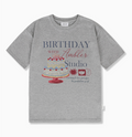韓國 Ambler Happy birthday graphic short sleeve T-shirt【AR179】
