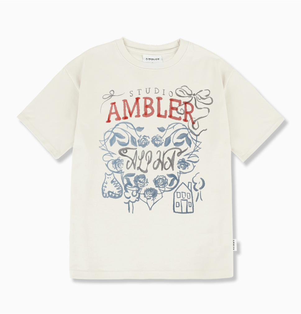 韓國 Ambler Roses Graphic Short Sleeve T-shirt【AR185】