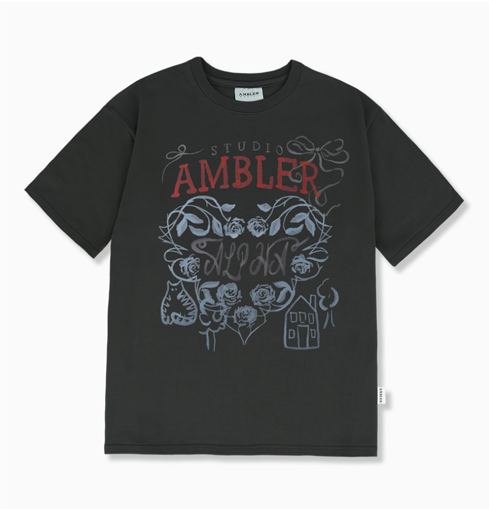 韓國 Ambler Roses Graphic Short Sleeve T-shirt【AR185】