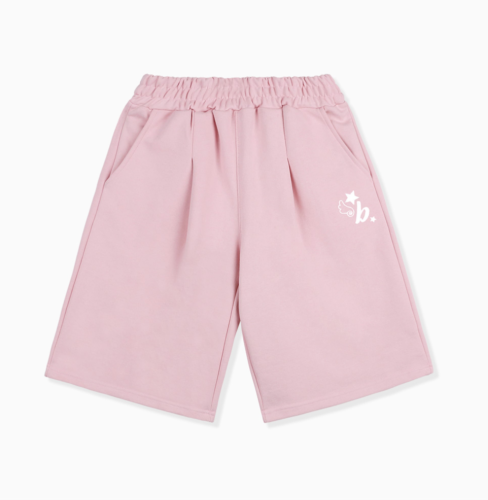 韓國 Ambler Angel Star Patch Bermuda Pants Bermuda Single-Pleat Sweat Shorts【AR189】