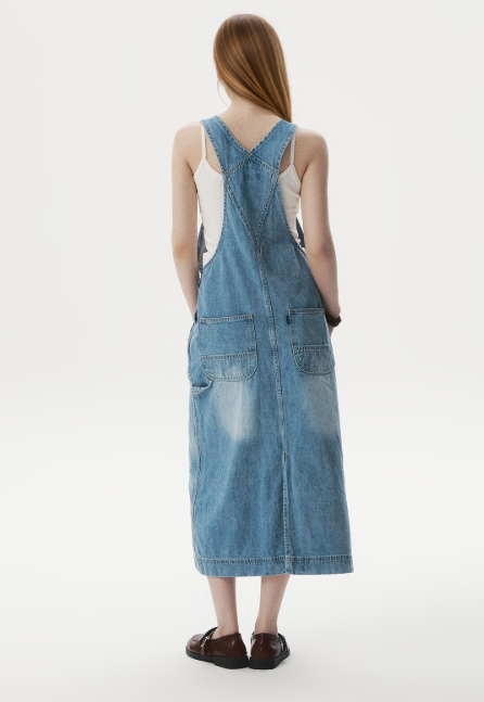 韓國 WhoAU Cool Denim Overalls One piece【WA351】