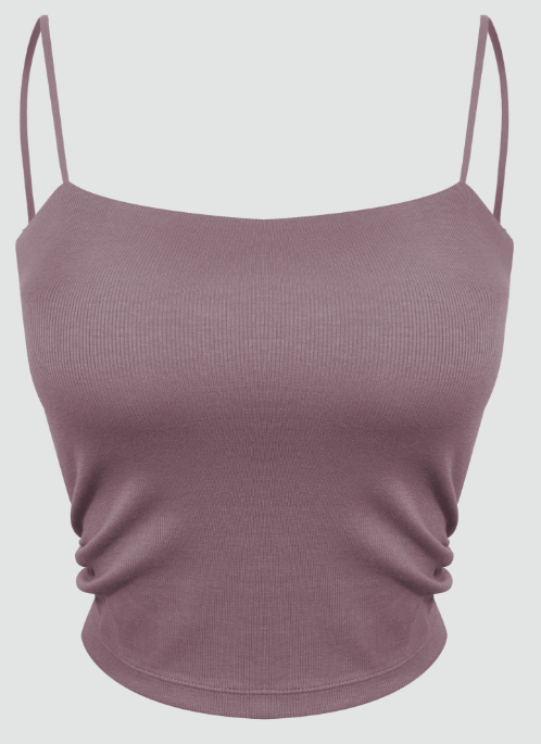 Dorosiwa FullShot Mold Fusing Cup Shirring Ribbed Tube Top (Fixed Cups)【SE1312】