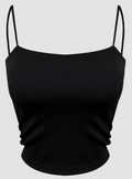 Dorosiwa FullShot Mold Fusing Cup Shirring Ribbed Tube Top (Fixed Cups)【SE1312】