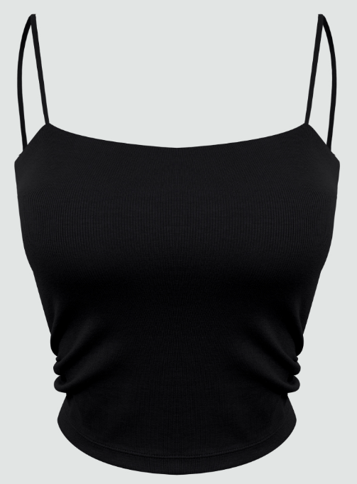 Dorosiwa FullShot Mold Fusing Cup Shirring Ribbed Tube Top (Fixed Cups)【SE1312】
