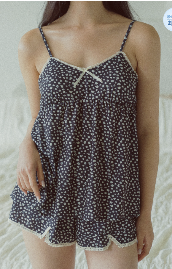 Dorosiwa Lily Daisy Camisole Pajama Set (Built-in Cups)【SE1316】