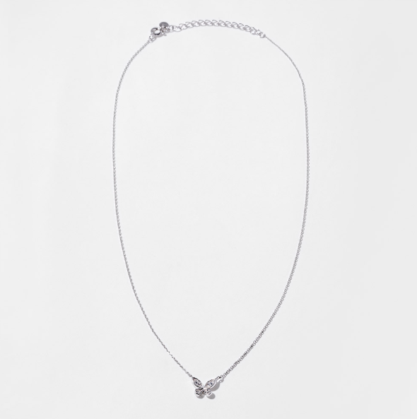 韓國 Lloyd Lucky Butterfly Pave Setting Necklace 40cm【LD005】