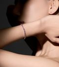 韓國 Lloyd White Timeless 3MM Pink Tennis Bracelet 17cm【LD007】