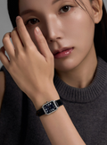 韓國 Lloyd Awesome Square Cubic Leather Watch【LD008】