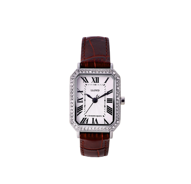 韓國 Lloyd Awesome Square Cubic Leather Watch【LD009】
