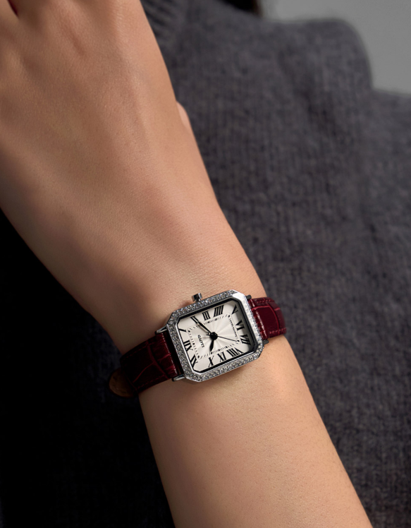 韓國 Lloyd Awesome Square Cubic Leather Watch【LD009】
