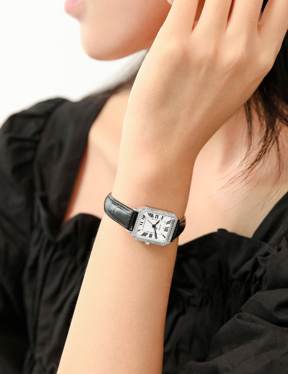 韓國 Lloyd Awesome Square Cubic Leather Watch【LD010】