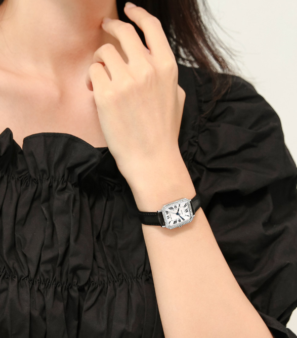 韓國 Lloyd Awesome Square Cubic Leather Watch【LD010】