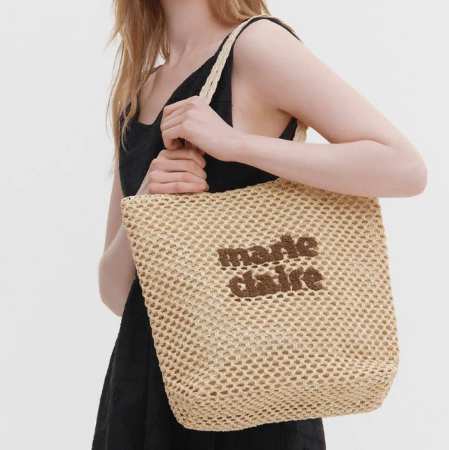 韓國 Marie Claire Basic Logo Paper Shopper Bag【SC665】