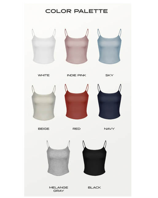 Dorosiwa FullShot Mold Modal Round Strap Camisole (Fixed Cups)【SE1320】
