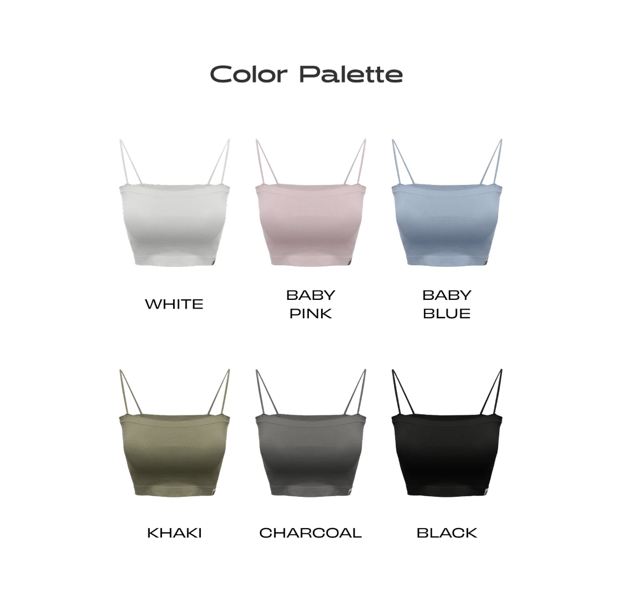 Dorosiwa FullShot Mold Simple Tube Top Cup Camisole (Crop)【SE1314】